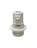 Portalámparas e27 con interruptor semirroscado con arandela 2 a 250 v blanco