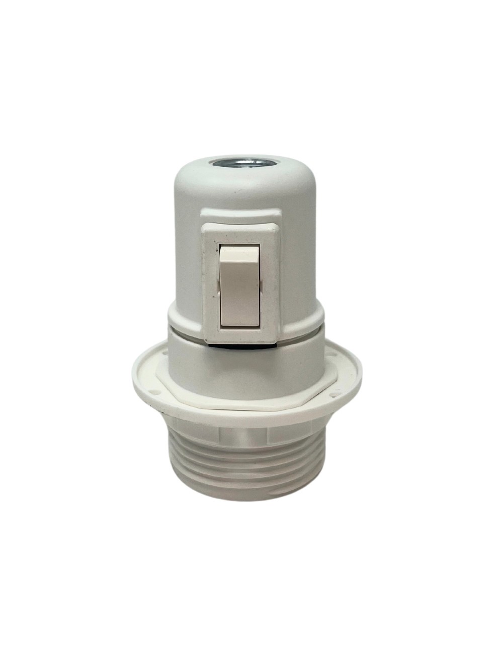 Portalámparas e27 con interruptor semirroscado con arandela 2 a 250 v blanco