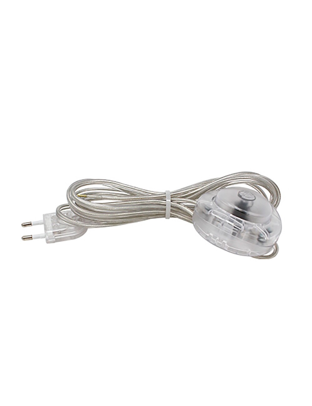 Interruptor eléctrico de pie con cable, 2,5 a 250 v, 3 m, transparente