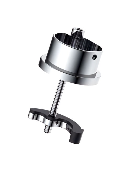 Grifo monomando de cocina caño alto extraíble plateado mate serie miño