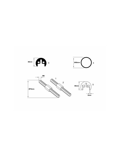 Juego fijación griferia m6