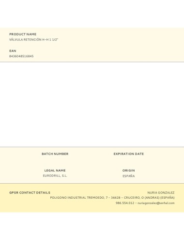 Válvula retención h-h 1 1/2"