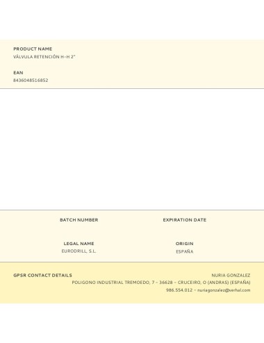 Válvula retención h-h 2"