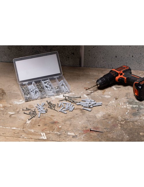 Surtido de tornillos y tacos 249 piezas