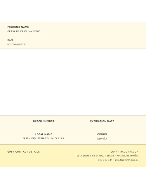 Grasa de vaselina gf500