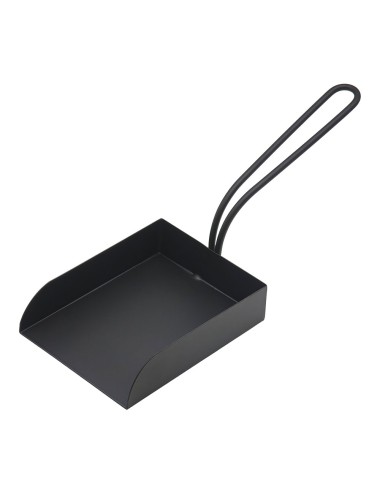 Recogedor de cenizas, metálico, color negro, 10 x 3 x 28 cm