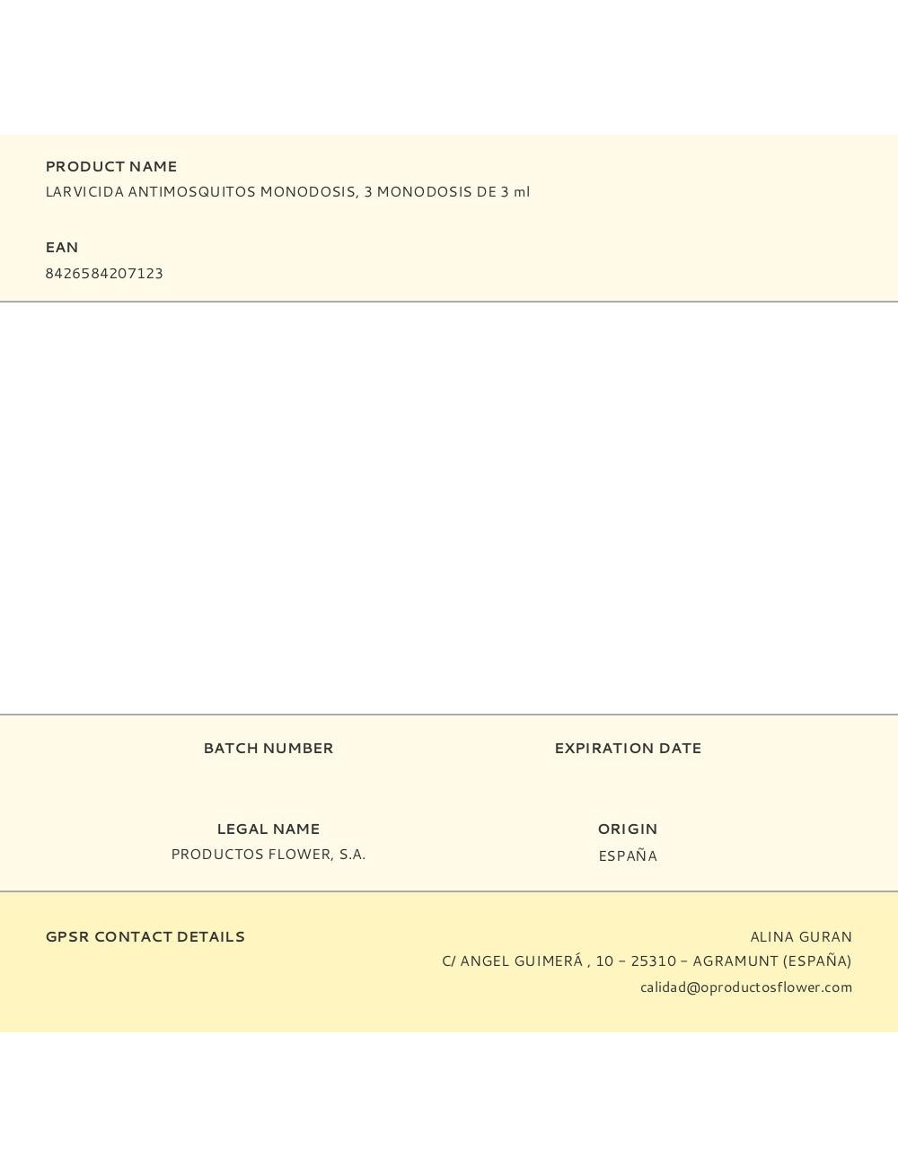 Larvicida antimosquitos monodosis, 3 monodosis de 3 ml