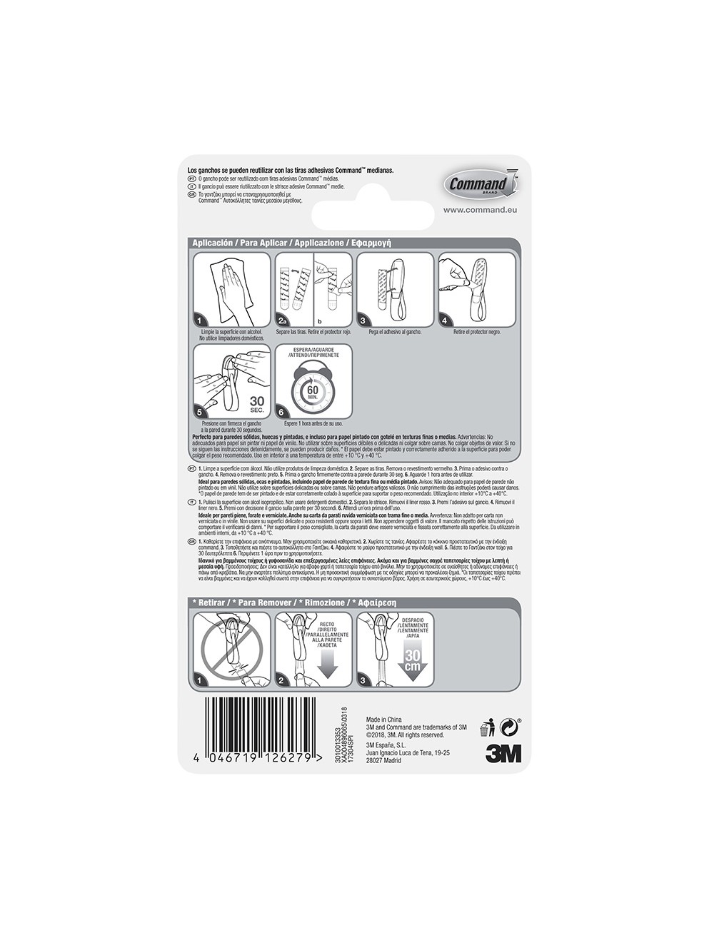 Percha agrupadora de cables, 2 uds + 3 tiras