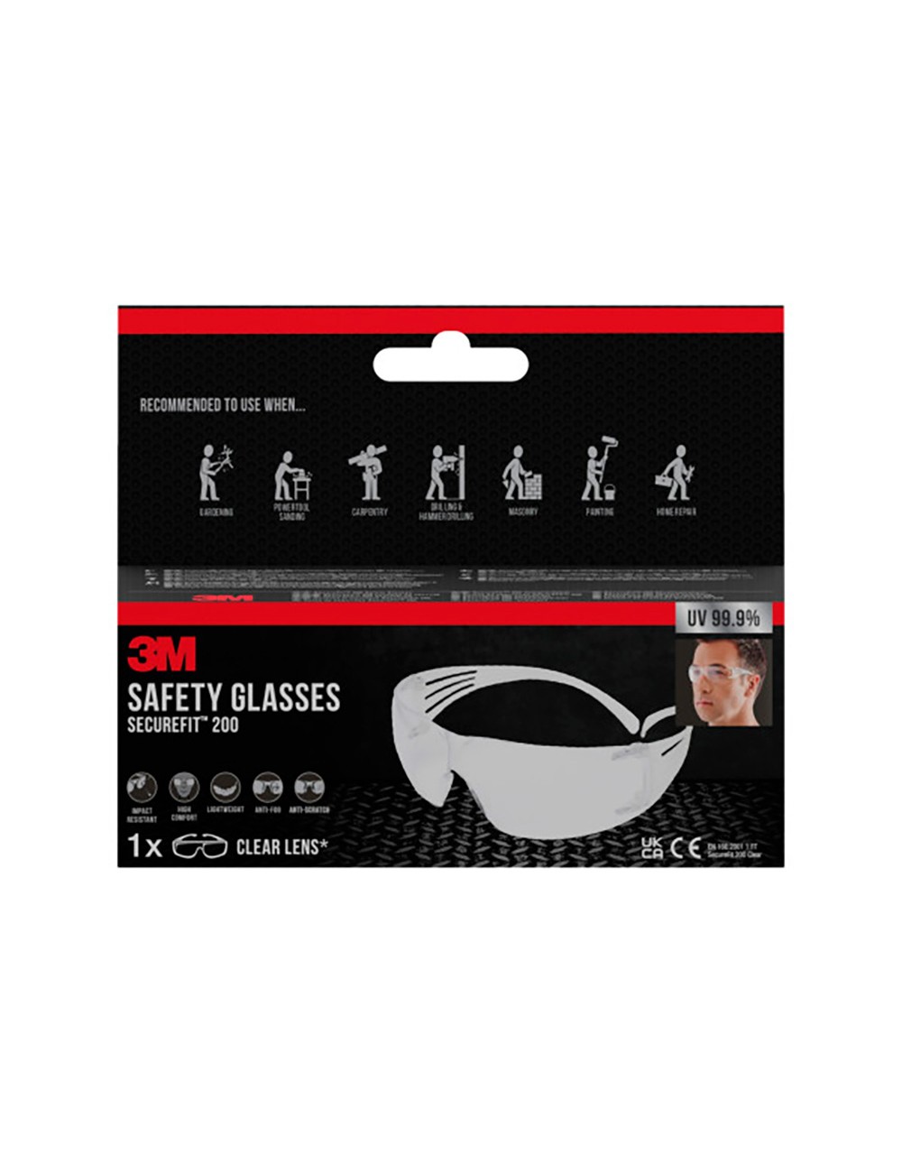 Gafas de seguridad securefit 200, lente incolora