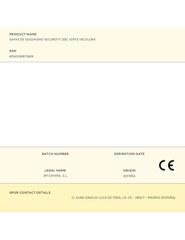Gafas de seguridad securefit 200, lente incolora