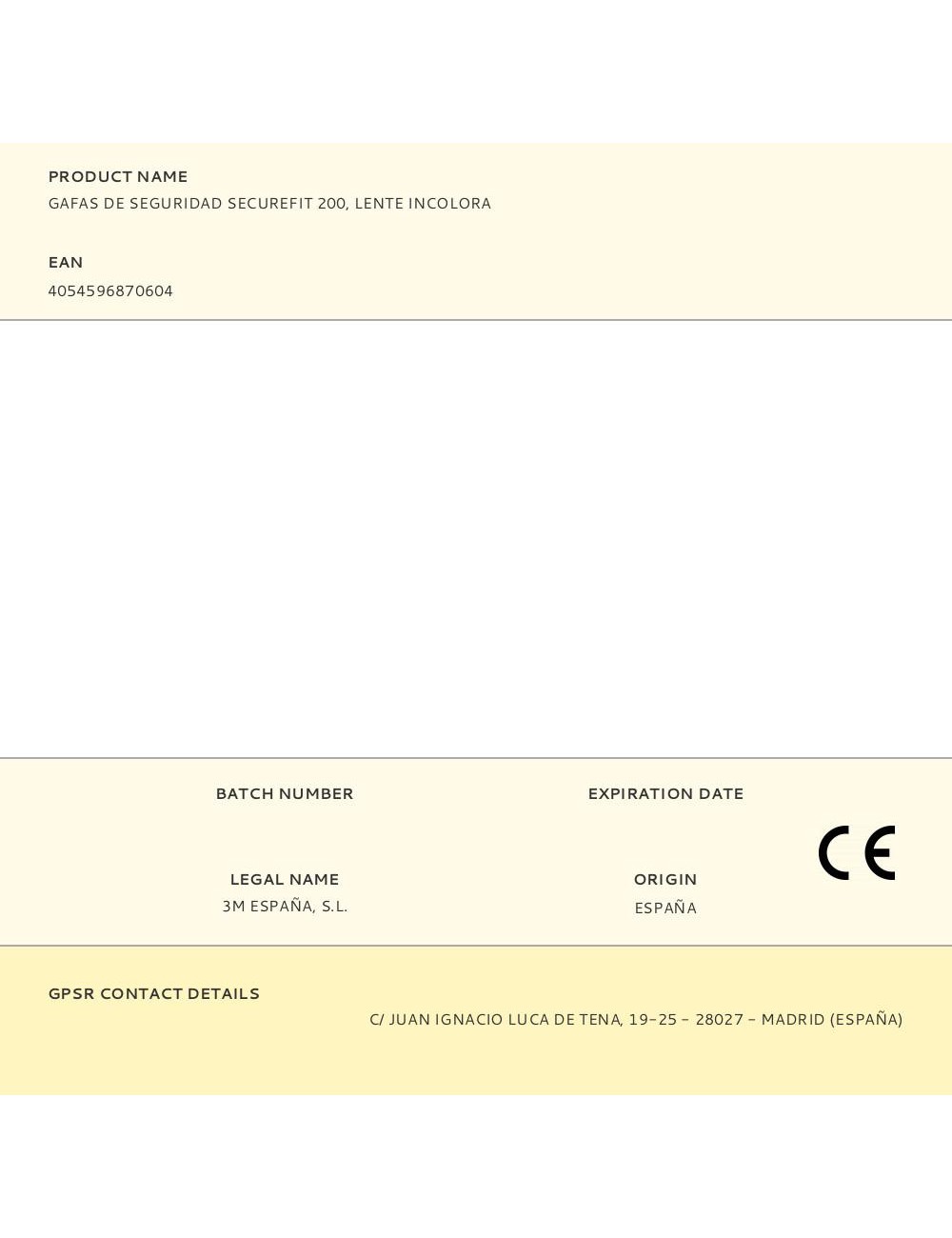 Gafas de seguridad securefit 200, lente incolora