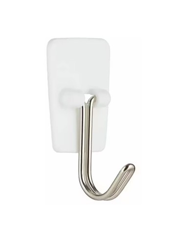 Gancho punta de alambre, pequeño, 19 x 41 x 19 mm, 3 uds + 4 tiras, máx 225 gr