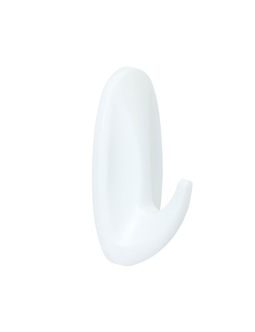 Gancho blanco, mediano, 29 x 79 x 29 mm, 2 uds + 4 tiras, máx 1,3 kg