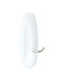 Gancho punta metálica, mediano, blanco, 29 x 79 x 29 mm, 2 uds + 4 tiras, carga max 1,3 kg