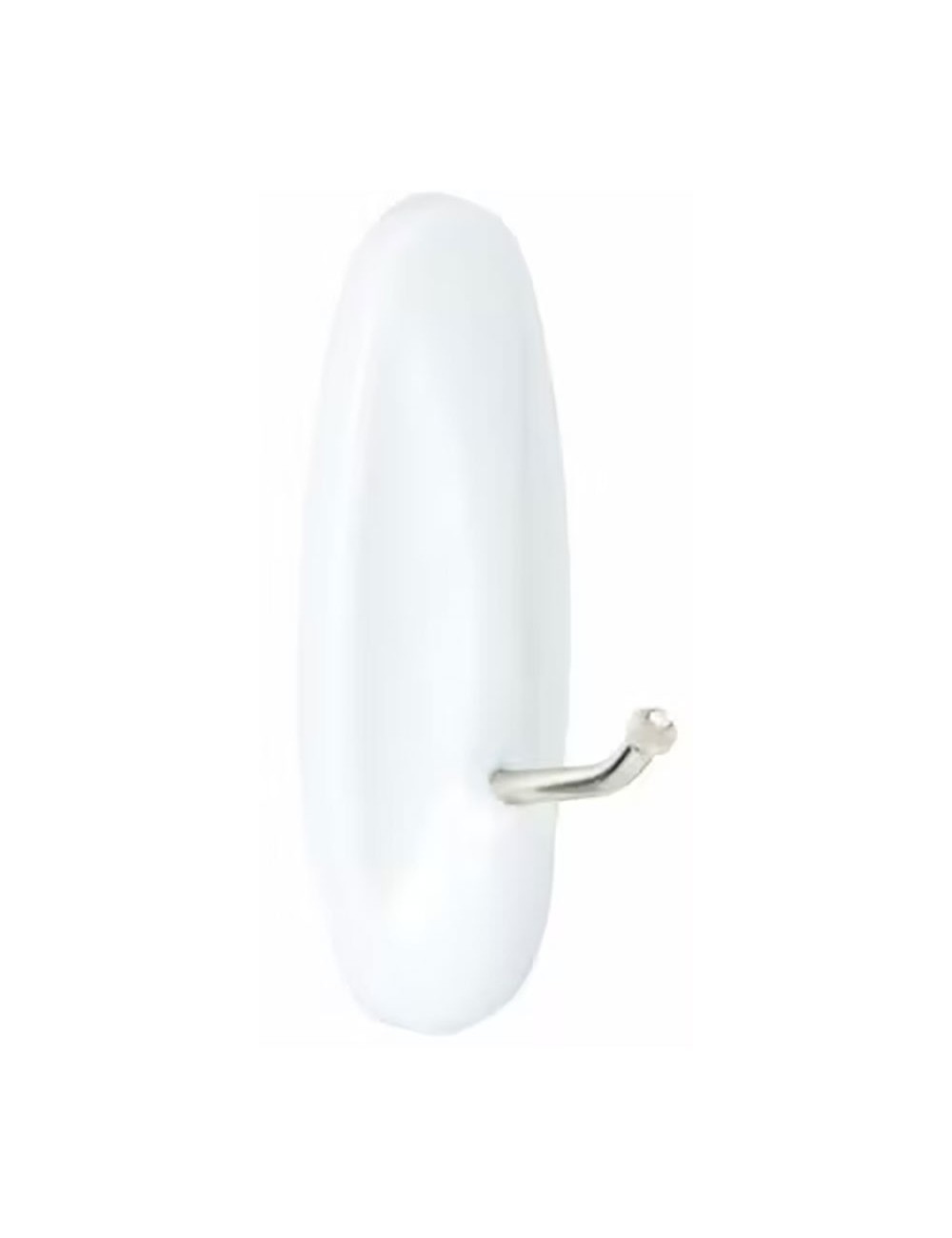 Gancho punta metálica, mediano, blanco, 29 x 79 x 29 mm, 2 uds + 4 tiras, carga max 1,3 kg