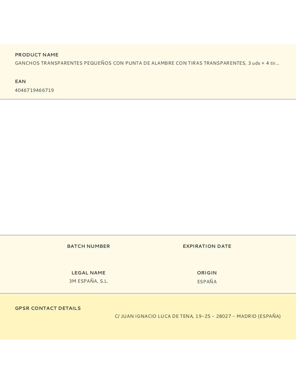 Ganchos transparentes pequeños con punta de alambre con tiras transparentes, 3 uds + 4 tiras, max 225 gr