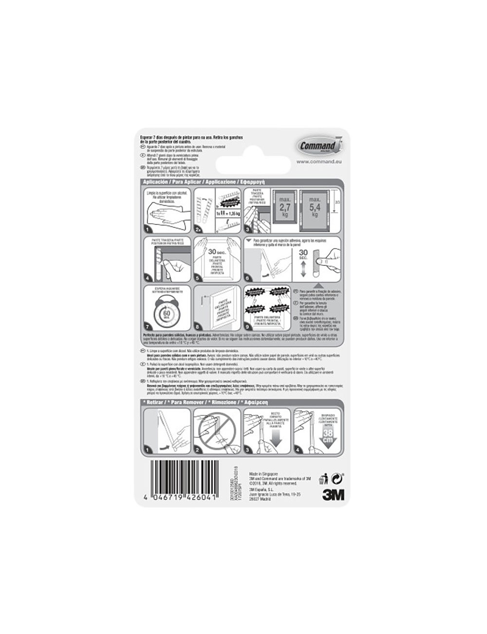 Tiras estrechas para colgar cuadros