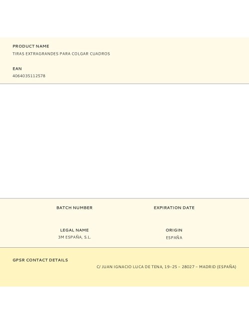 Tiras extragrandes para colgar cuadros