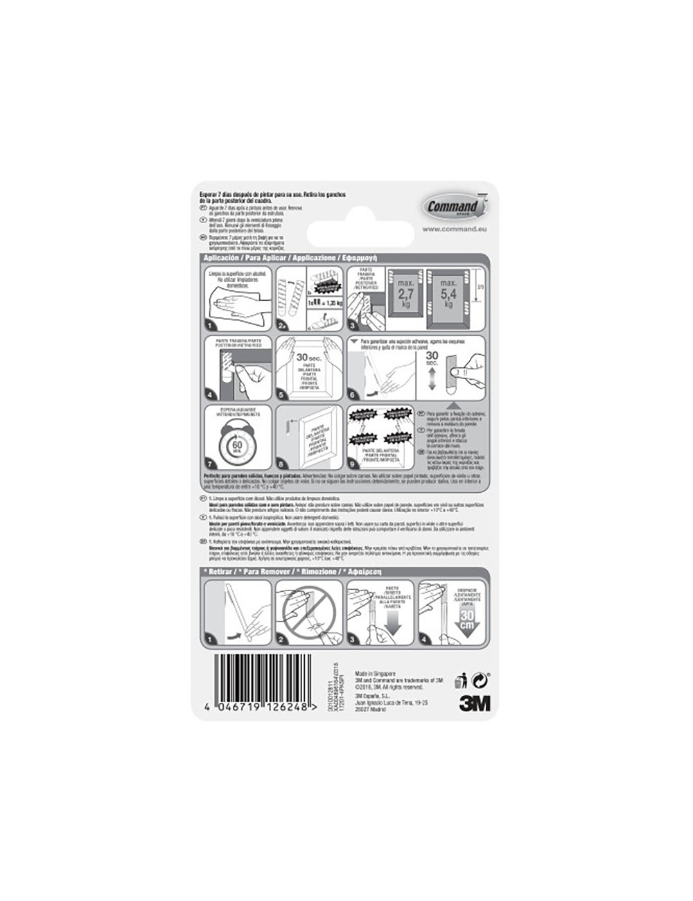 Tiras medianas para colgar cuadros