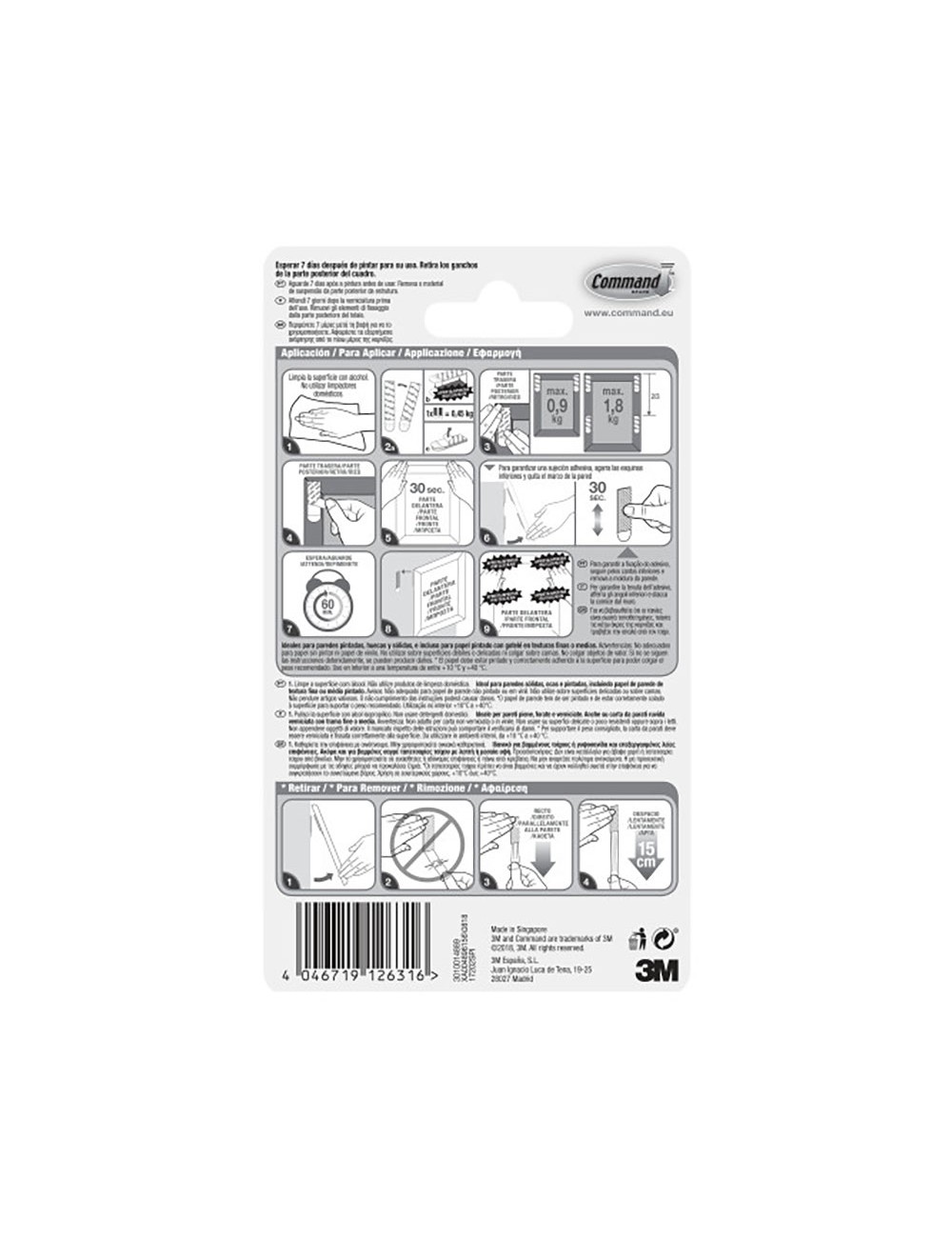 Tiras pequeñas para colgar cuadros