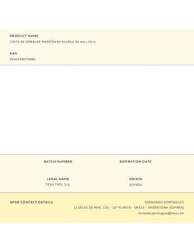 Cinta de embalar marrón 46 micras 50 mm x 66 m