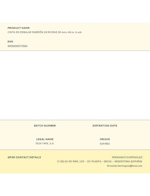 Cinta de embalar marrón 28 micras 50 mm x 66 m, 6 uds