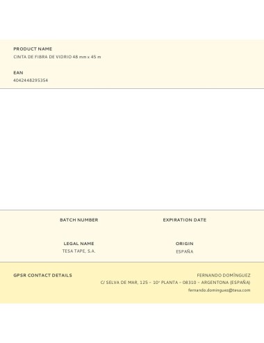 Cinta de fibra de vidrio 48 mm x 45 m