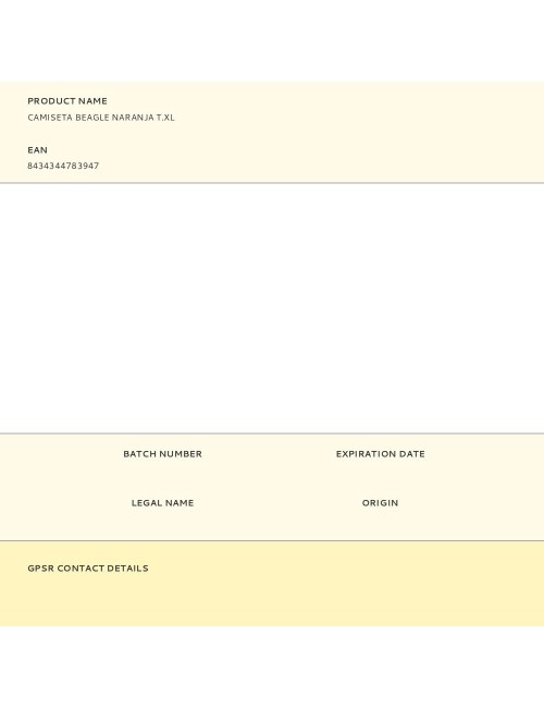 Camiseta beagle naranja t.xl