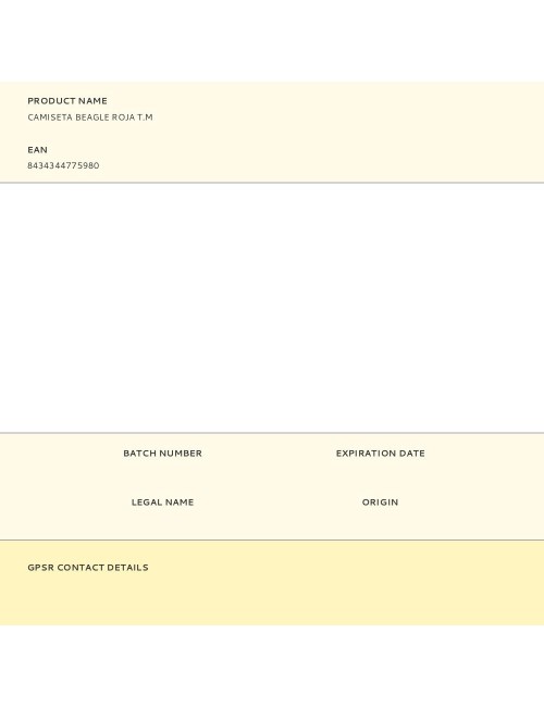 Camiseta beagle roja t.m