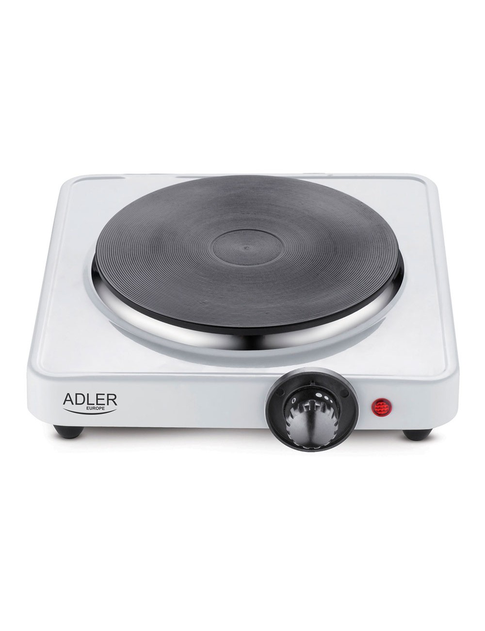 Cocina eléctrica un quemador 1500 w blanca, 25 x 28 x 7 cm