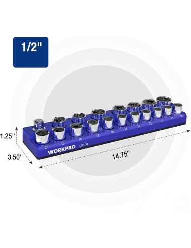 Organizador magnético vacío para vasos de 1/2" estándar