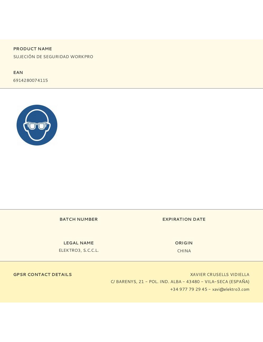 Cordón de seguridad para herramientas