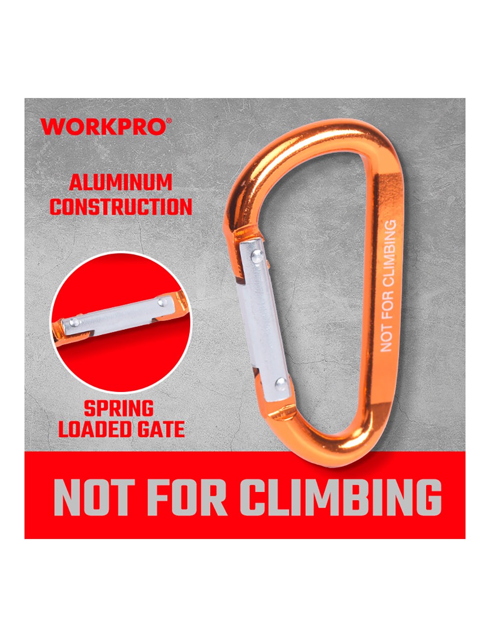 Mosquetón 60 mm, juego 2 uds