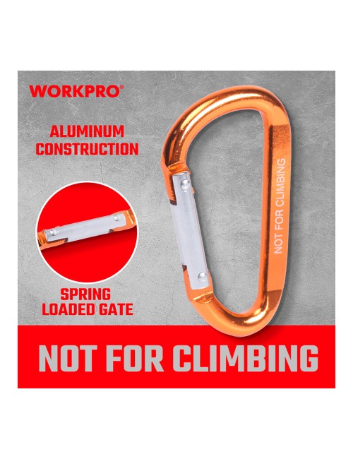 Mosquetón 60 mm, juego 2 uds