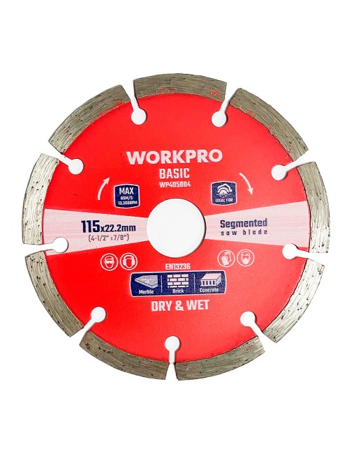 Disco corte diamante, diente segmentado, basic, ø115 x 22,2 x 7 mm