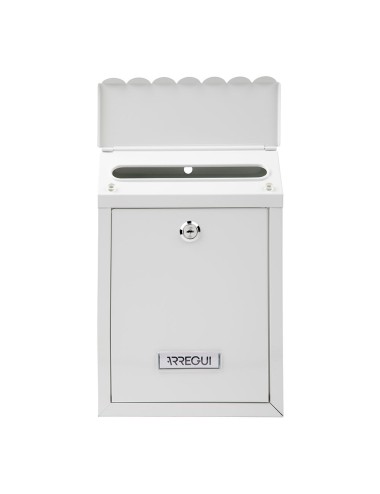 Buzón individual exterior, pequeño, civic, acero, blanco, 21,6 x 8 x 30 cm