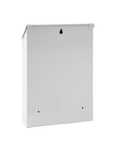Buzón individual exterior, pequeño, civic, acero, blanco, 21,6 x 8 x 30 cm