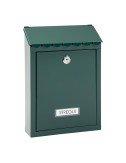 Buzón individual exterior, pequeño, civic, acero, verde, 21,6 x 8 x 30 cm