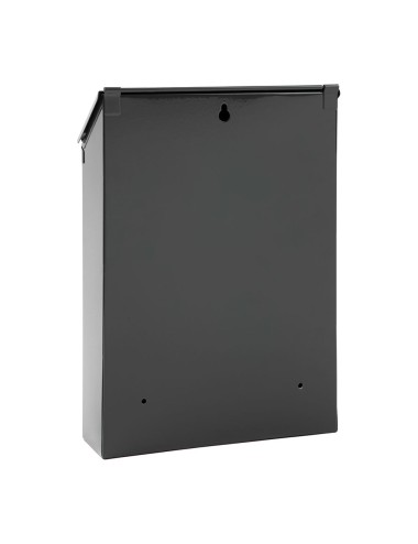 Buzón individual exterior, pequeño, civic, acero, negro, 21,6 x 8 x 30 cm