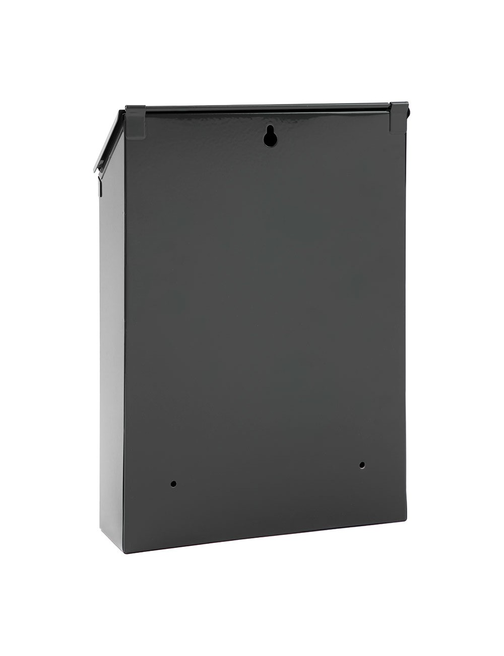 Buzón individual exterior, pequeño, civic, acero, negro, 21,6 x 8 x 30 cm