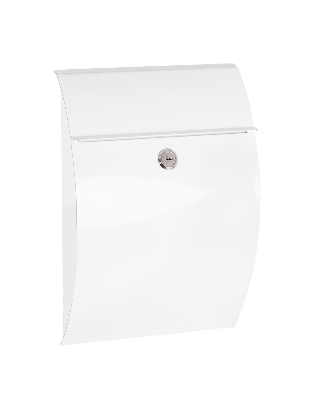 Buzón individual exterior, pequeño, galan, acero, blanco, 21 x 7,5 x 29 cm