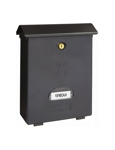 Buzón individual exterior, mediano, classic, poliestireno, negro, 27 x 11 x 34,6 cm