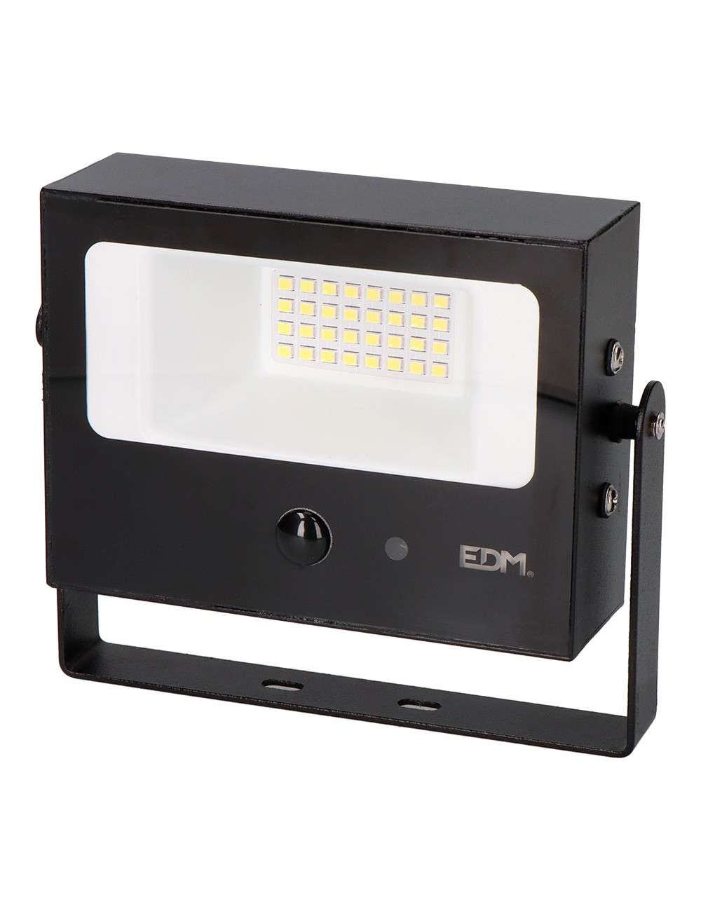 Foco proyector solar auto basculante 7 w 700 lm, 6500 k, con sensor movimiento, negro