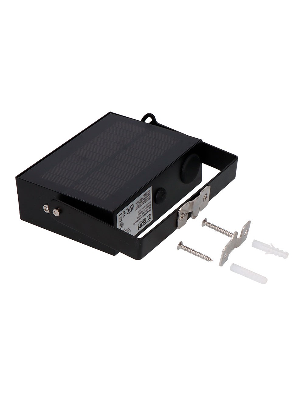 Foco proyector solar auto basculante 7 w 700 lm, 6500 k, con sensor movimiento, negro