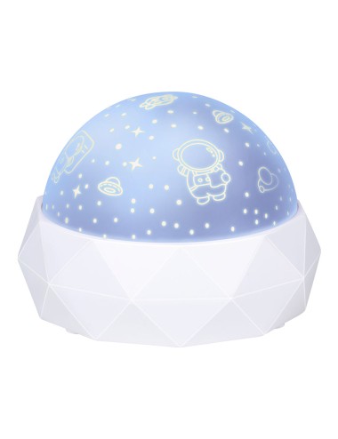 Luz nocturna decorativa led proyección espacial 11,5 x 11,5 x 9 cm