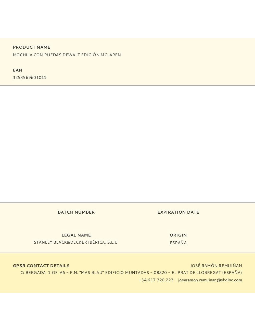 Mochila portaherramientas con ruedas, edición mclaren, ip54, 35 x 24 x 54 cm