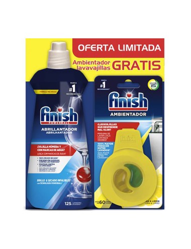 Abrillantador para lavavajillas 500 ml + ambientador lima/limón
