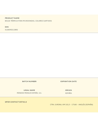 Bolsa térmica cervical para microondas, 42 x 14 cm, colores surtidos