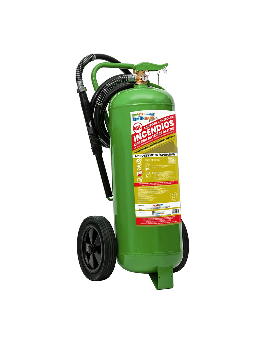 Extintor ecofire ext040g verde carro 40 l