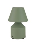 Lámpara metálica led 3cct de mesa recargable 2 w 200 lm, verde, ø110 x 163 mm
